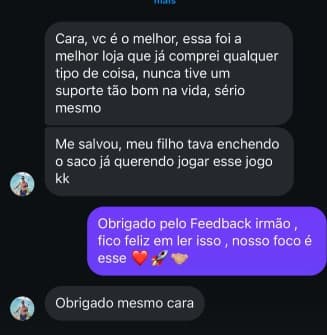 Depoimento de cliente 1